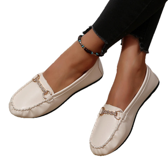 Damen Mokassins mit dekorativem Schmuckdetail R&B