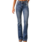 Damen Hochgeschnittene Flared Jeans R&B