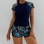 Damen Sportlicher Rashguard mit Shorts R&B