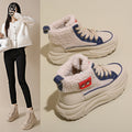 Damen High-Top Sneakers mit warmem Kunstfellfutter und rutschfester Sohle R&B