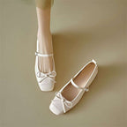 Damen Ballerinas mit dekorativem Riemchen und moderner Schleifenapplikation R&B