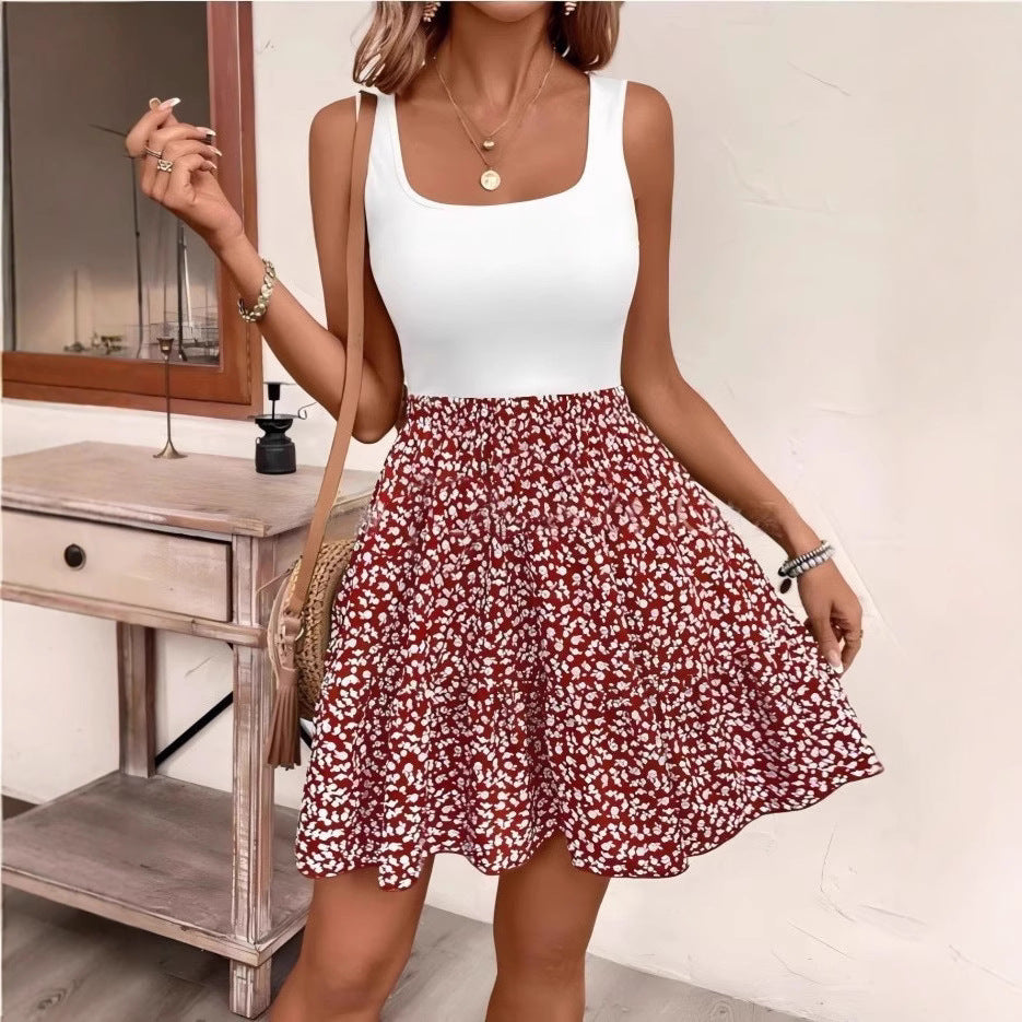 Damen Sommerkleid mit verspieltem Blumenmuster und körpernaher Passform R&B