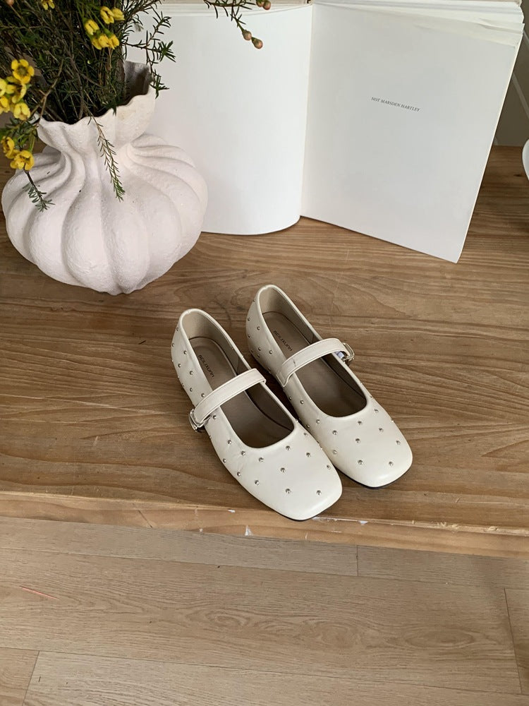 Damen Elegante Ballerinas mit dekorativen Strasssteinen R&B