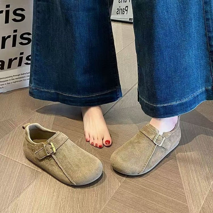 Damen Komfortable Mokassins mit verstellbarem Riemen und weichem Obermaterial R&B