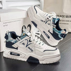 Damen Sportliche Chunky Sneakers mit stabiler Sohle und modischem Textil-Hintergrund