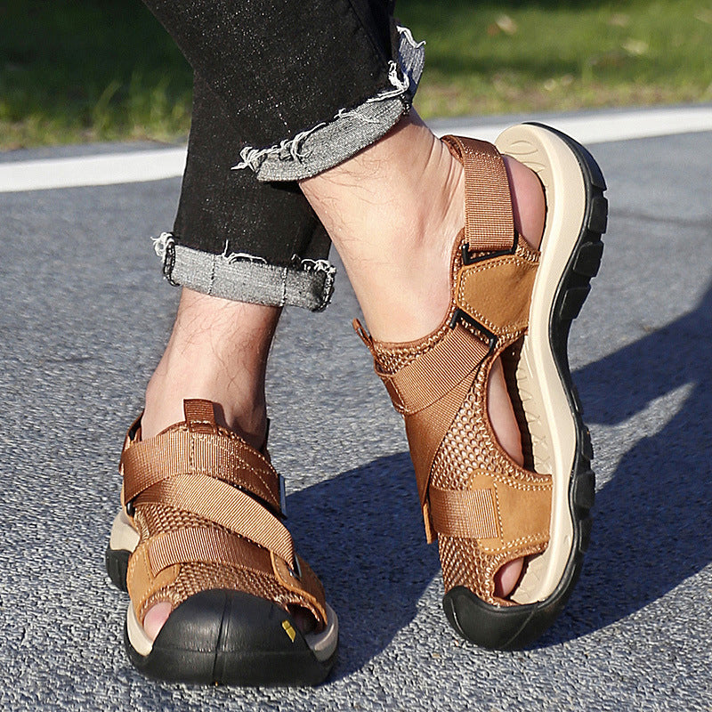 Herren Outdoor Sandalen mit rutschfester Sohle und verstellbarem Riemensystem R&B