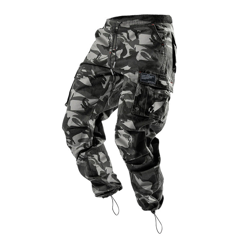 Herren Cargo-Hose mit multifunktionalen Taschen und verstellbarem Kordelzug R&B