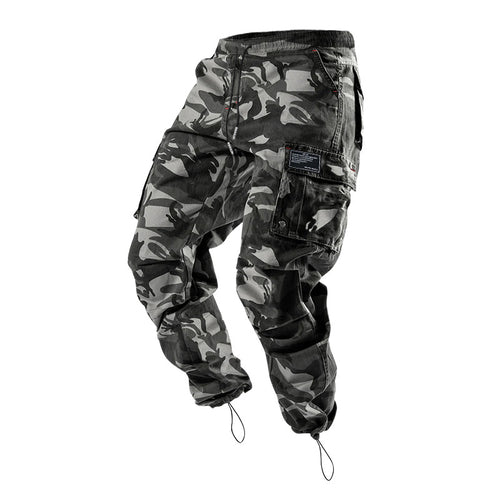 Herren Cargo-Hose mit multifunktionalen Taschen und verstellbarem Kordelzug R&B