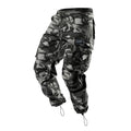 Herren nan Multitaschen-Freizeithose aus Baumwoll-Twill mit konischem Bein und verstellbarem Knöchelzug R&B