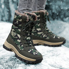Damen Camouflage Winterstiefel mit isoliertem Futter und rutschfester Sohle