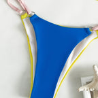 Damen Triangel-Bikini mit modischen Farbakzenten