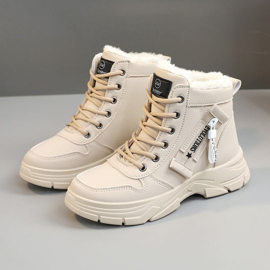 Damen Winterliche High-Top Sneakers mit Fleece-Futter und rutschfester Sohle R&B
