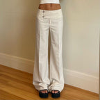 Damen Flared Pants mit modischem Taillengürtel R&B