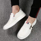Herren Komfortable Slip-On Leder-Sneaker mit dezentem Reißverschluss und flexiblem Sohlenprofil R&B