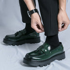 Damen elegante Loafers mit strukturiertem Obermaterial und robustem Profil R&B