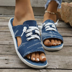 Damen Offene Slipper mit verstellbarem Schnürsystem R&B