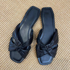 Damen modische Riemensandalen mit elegante Knotenakzent und komfortabler Innensohle R&B