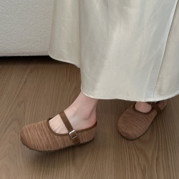 Damen bequeme Clogs mit verstellbarem Riemen und rutschfester Sohle R&B