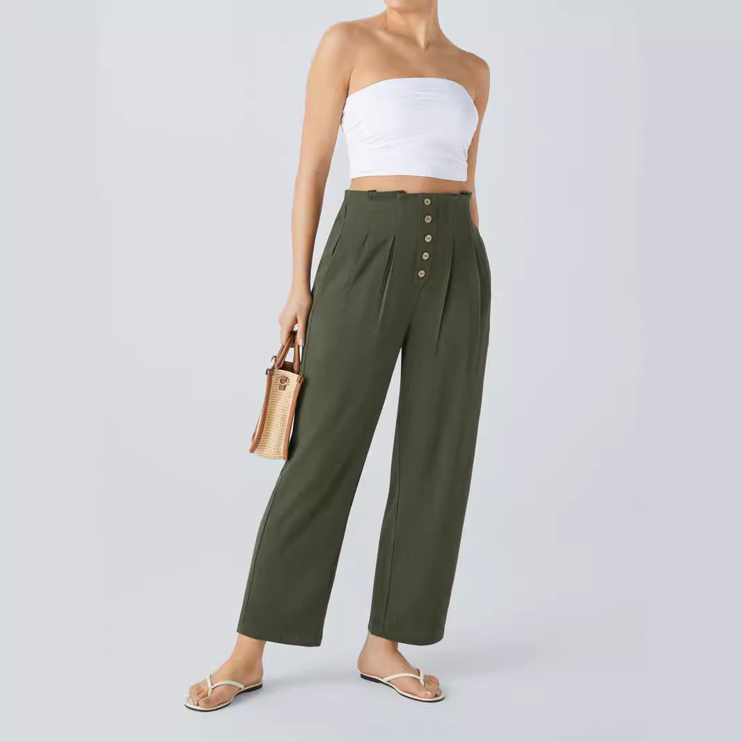 Damen Hochwertige Stoffhose