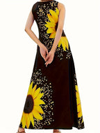 Damen Maxikleid mit floralem Muster und praktischen Taschen R&B