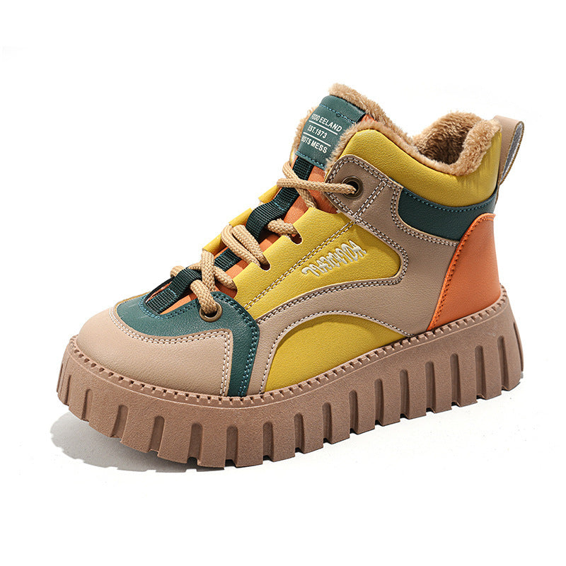 Damen Sportliche High-Top Sneakers mit gefüttertem Innenbereich und rutschfester Sohle