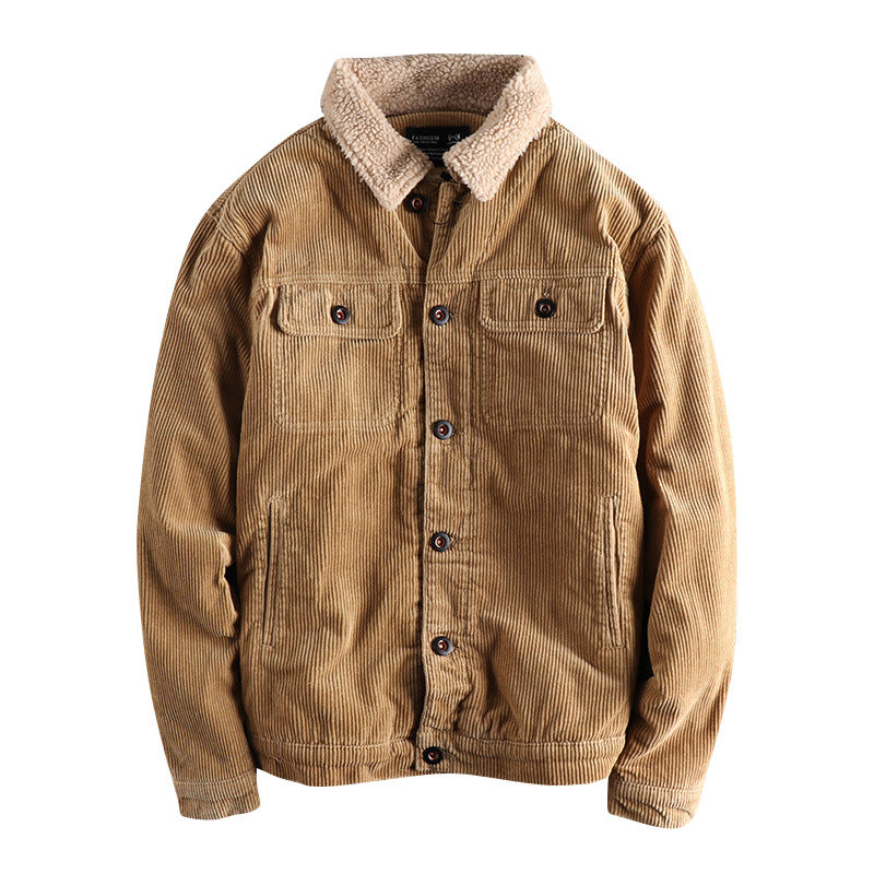 Herren Cordjacke mit kuscheligem Futter und praktischen Taschen R&B