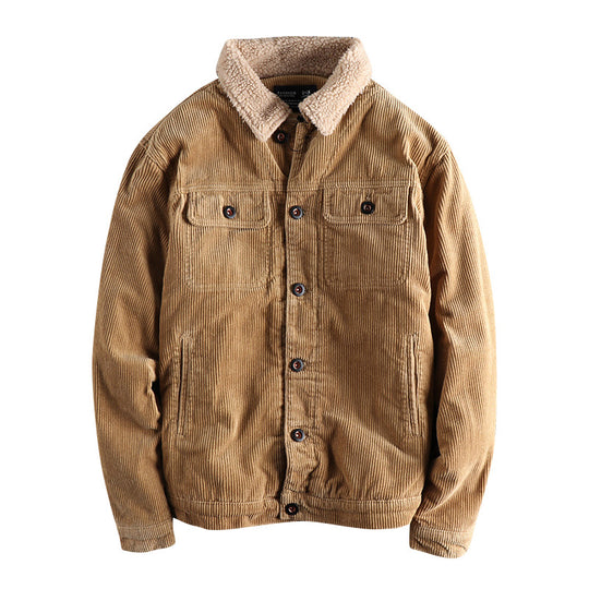 Herren Cordjacke mit kuscheligem Futter und praktischen Taschen R&B