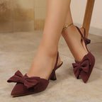 Damen Slingback-Pumps mit elegantem Schleifenakzent und komfortabler Sohle R&B