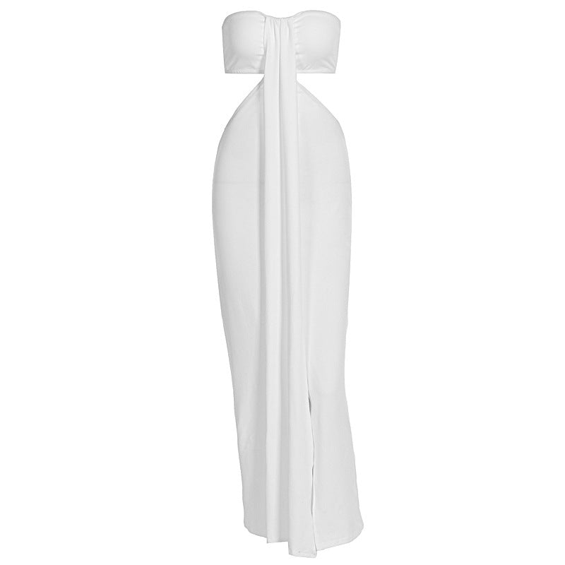 Damen Trendiges Maxikleid im Wickelstil R&B