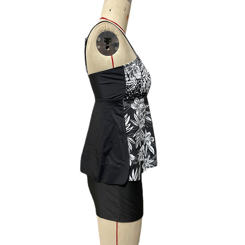 Damen Tankini-Set mit floralem Design und bequemen Shorts R&B
