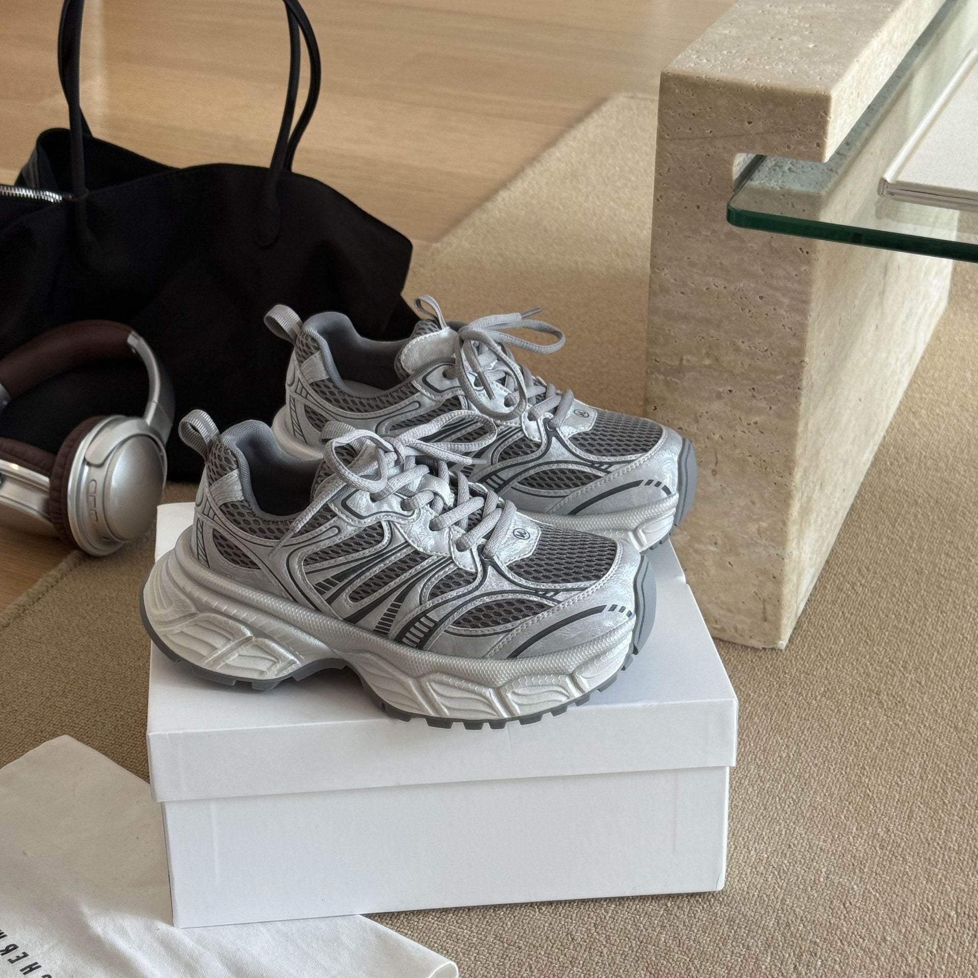 Damen Sportliche Lauf-Sneaker mit atmungsaktiver Mesh-Oberfläche und stabilem Dämpfungssystem