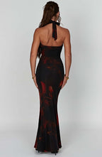 Damen figurbetontes Wickelkleid mit tiefem V-Ausschnitt und raffiniertem Rückenausschnitt R&B
