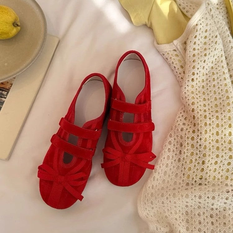 Damen bequeme und elegante Hausschläppchen mit dekorativen Schleifen R&B