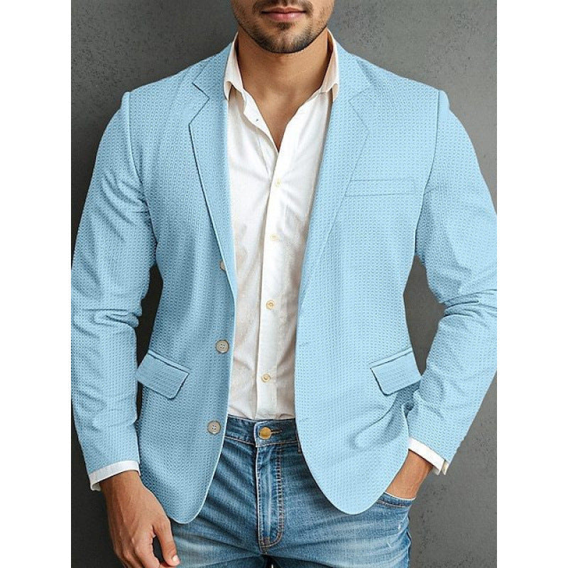 Herren eleganter Blazer mit strukturiertem Design und praktischen Taschen R&B