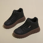 Damen High-Top Sneakers mit dicker Gummi-Laufsohle und wasserabweisendem Obermaterial R&B