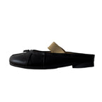 Damen Elegante Mokassins mit modischem Riemendesign aus metallic Leder und bequemer Innensohle R&B