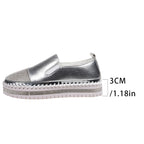 Damen Slip-On Sneakers mit funkelndem Obermaterial und bequemer Sohle R&B