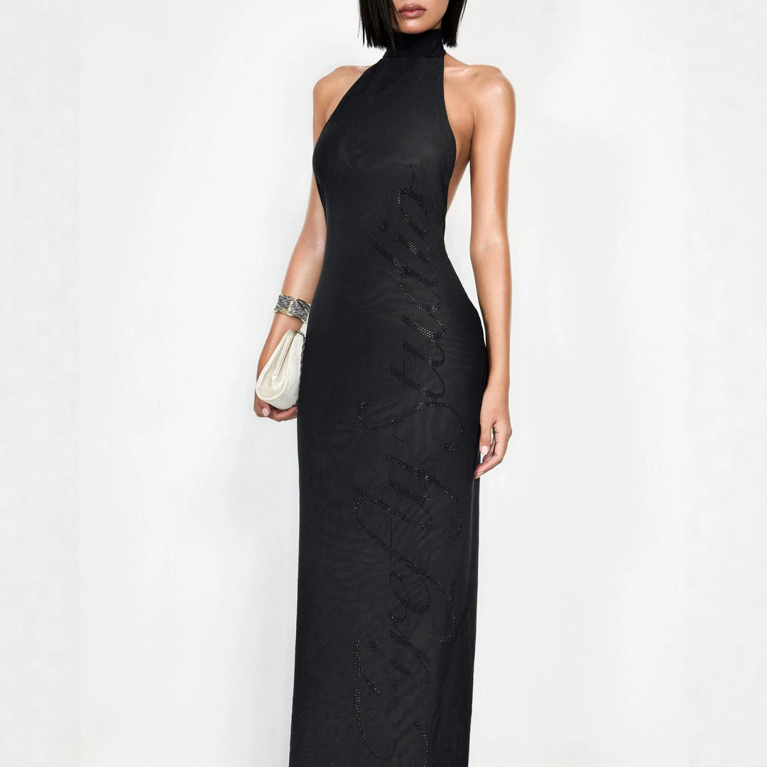 Damen Elegantes Bodenkonturen-Kleid mit schimmernden Akzenten R&B