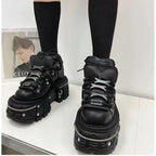 Damen Stabile High-Top Stiefel mit robuster Gummisohle R&B