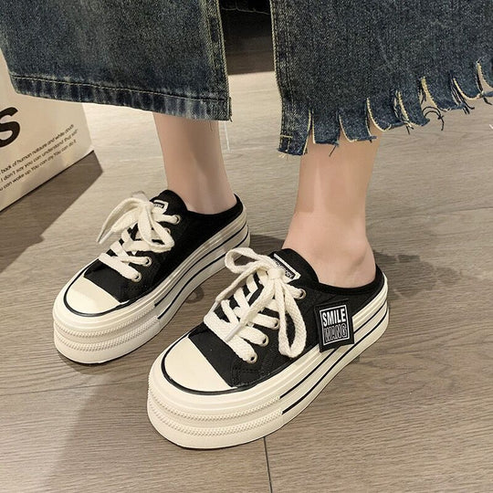 Damen Lässige Canvas-Sneaker mit strapazierfähigem Obermaterial und unverwechselbarem Design R&B