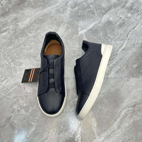 Damen Slip-On Sneakers mit eleganter Lederstruktur und rutschfester Sohle R&B