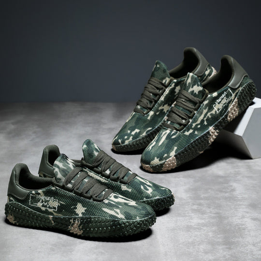 Damen Sportliche Sneakers mit robustem Camouflage-Obermaterial und rutschfester Sohle R&B