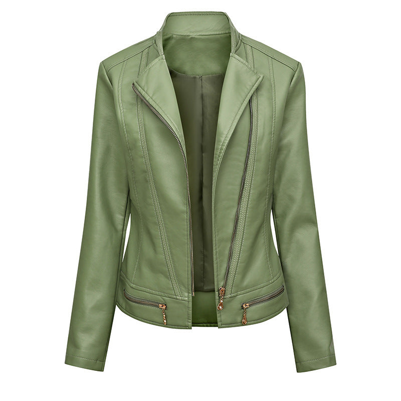 Damen hautenge Kunstlederjacke R&B