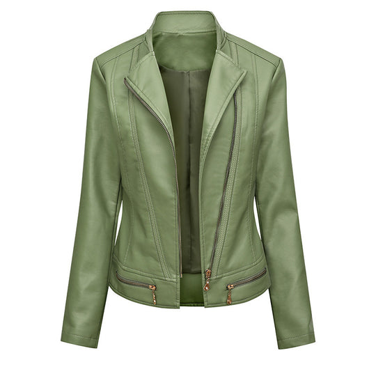Damen hautenge Kunstlederjacke R&B