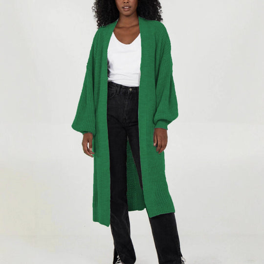 Damen Langstrickjacke mit lässigem Oversized-Schnitt und voluminösen Ärmeln R&B