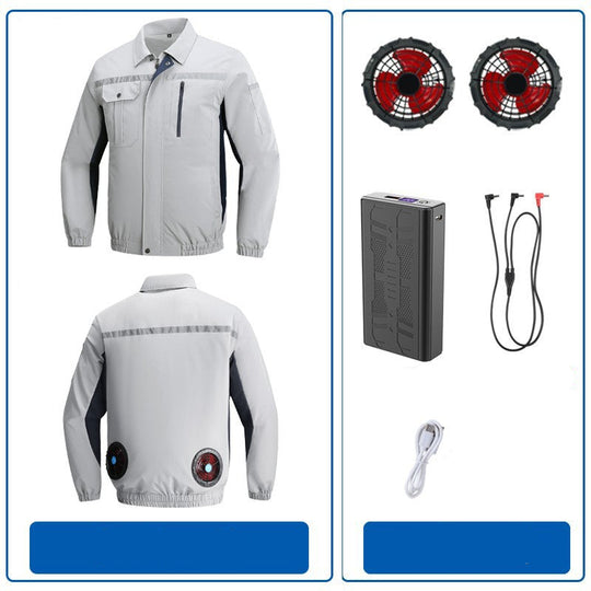 Herren nan atmungsaktive Arbeitsjacke mit integrierten Rückenlüftern und reflektierenden Streifen R&B