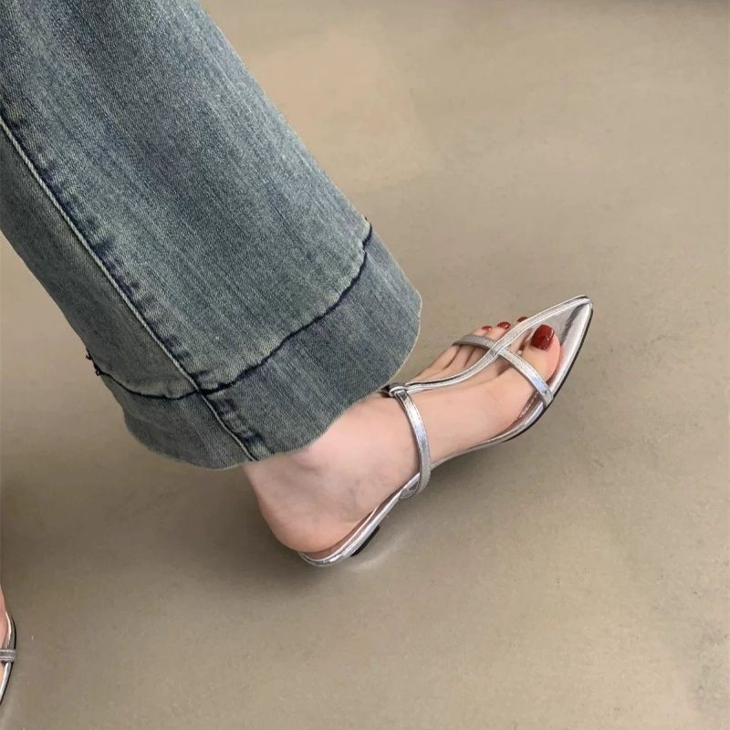 Damen elegante Slingback-Flats mit spitzem Design R&B