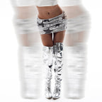 Damen Glitzernder Minirock mit Sternen und funkelnden Pailletten R&B