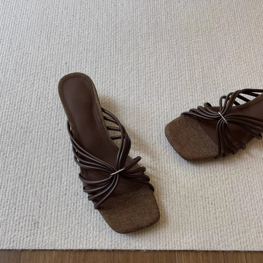 Damen Sandalen mit elegantem Flecht-Design und komfortablem Plateau