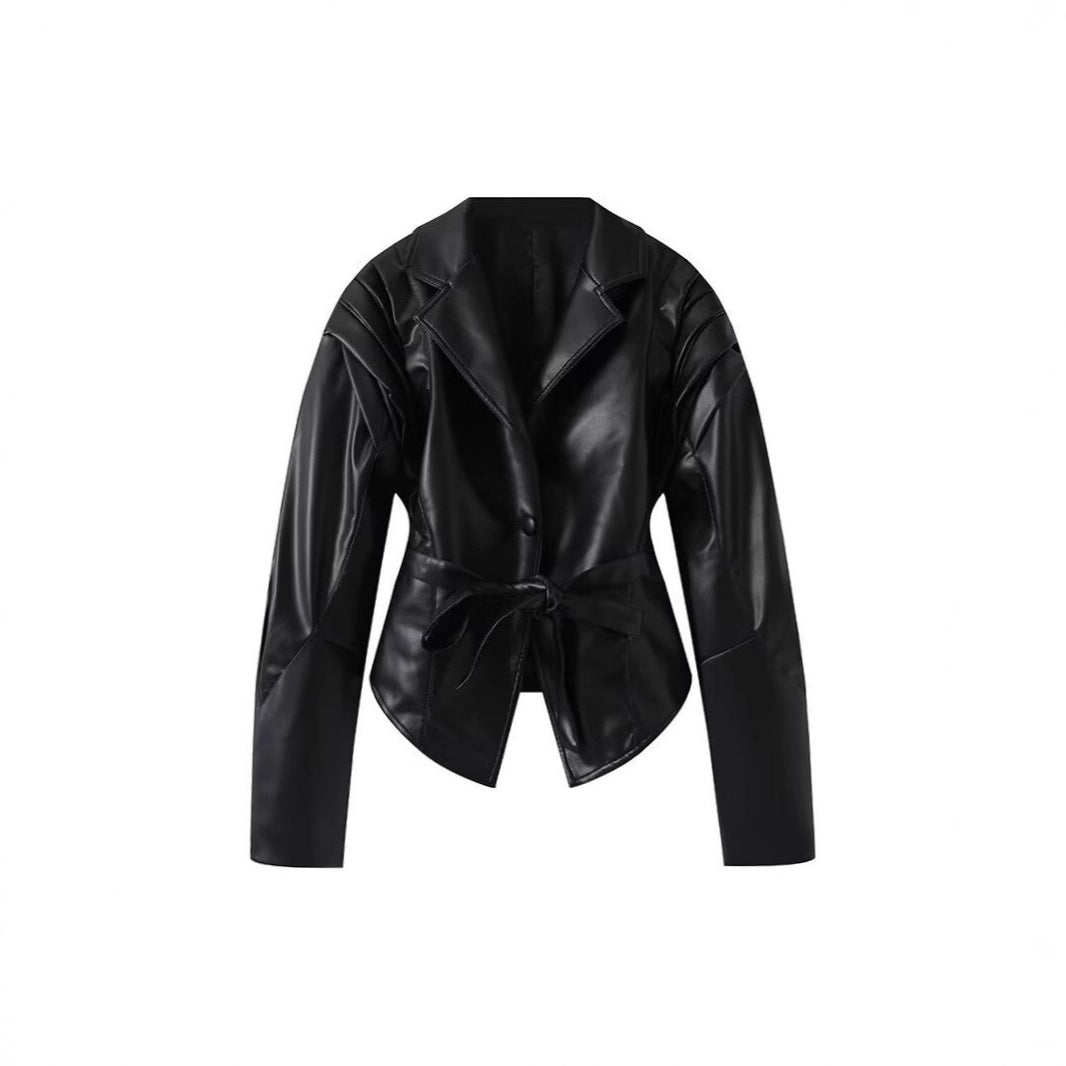 Damen Eleganter Blazer mit strukturierten Details und Taillengürtel R&B